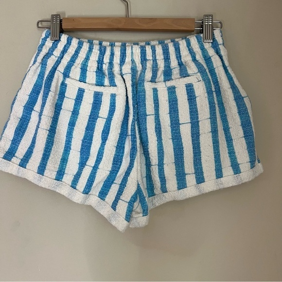 Anthropologie Lilka Striped Terry Short Blue white size small - Picture 6 of 7
